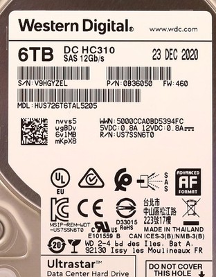 WD HUS726T6TAL5205 6TB 3.5