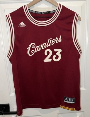 YOUTH adidas 2015-2016 Cleveland Cavaliers Christmas LeBron James Jersey L 14 16