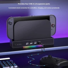 Upgrades Gaming Cooling Base Double Fan Adjustable Speed USB Port for switch2