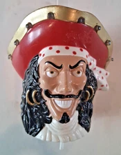 Vintage Captain Morgan Spiced Rum Ceramic Pirate Head Face Bottle Stopper
