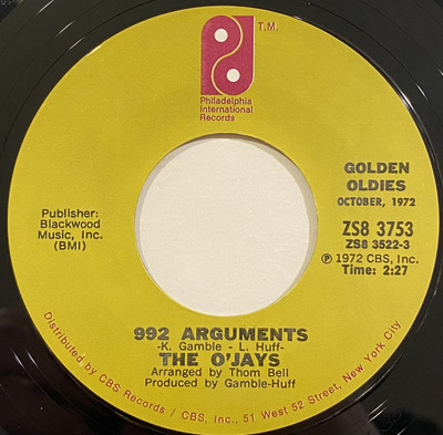 O'Jays – Back Stabbers – Philadelphia International Records ZS8