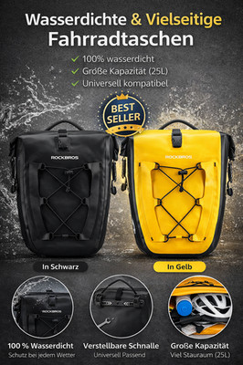 Gepäckträgertasche Fahrradtasche schnelle Befestigung absolut fest wasserdicht