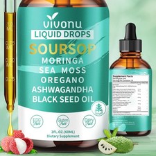 10-in-1 Soursop Bitters Liquid Drops 3000mg, 2 Fl Oz, 2 Oz