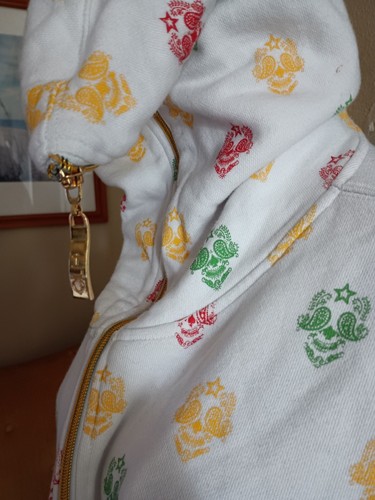 Creating Limitless Heights Hoodie Sweatshirt Neon Green Print Full Zip 3XL Flaw - Picture 7 of 9