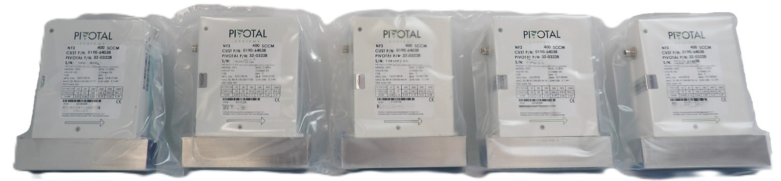 Pivotal Systems 32-03228 Mass Flow Controller MFC AMAT 0190-64038 Lot of 5 New