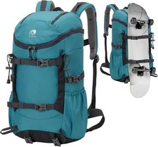 30L Skateboard Backpack with Carrier, Waterproof Hiking Backpak with Multiple P