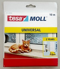 Tesa Moll Uniwersalna taśma uszczelniająca Taśma uszczelniająca Taśma okienna Uszczelka okienna 10m 9mm