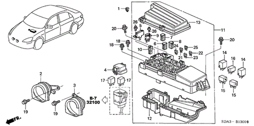NEW Genuine OEM 2004-2011 Honda/Acura Accord/Civic/CR-V/TSX Fuse - 38231-SDA-A01 - Picture 6 of 6