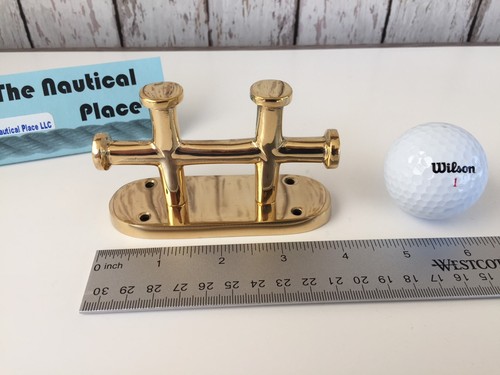 Messing Doppelkreuz Pollerklemme - Nautische Marine Boot Dock Chock - Griff Haken - Bild 5 von 5