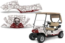Golf Cart Graphics Kit Decal Sticker For EZ-Go TXT 14-20 BONES WHITE