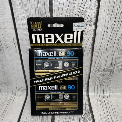 3 Vintage Maxell UD XL II 90 Minute Epitaxial Audio Cassette
