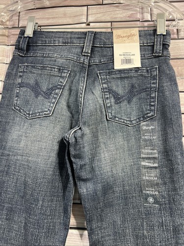 Wrangler Girls 10 denim pants western blue Everyday Mid-Rise Boot Jeans NWT - Picture 12 of 13