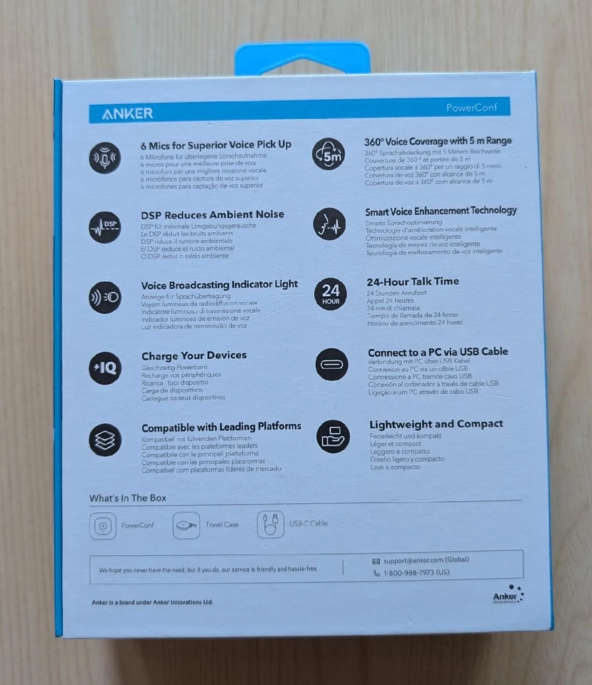 Anker PowerConf портативный Bluetooth-громкоговоритель для конференций (A3301) - Изображение 3 из 4