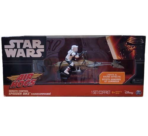 STAR WARS Remote Control Speeder Bike by Spin Master, Light & Sound Effects, New - Picture 1 of 6