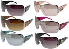 NEW Womens Mens Wrap Rimless Designer Fashion Sunglasses Oval Retro Shades(#857)