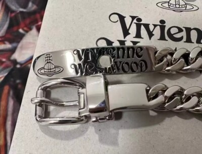 Vivienne Westwood Belt Silver Necklace Chocker With Full Packaging