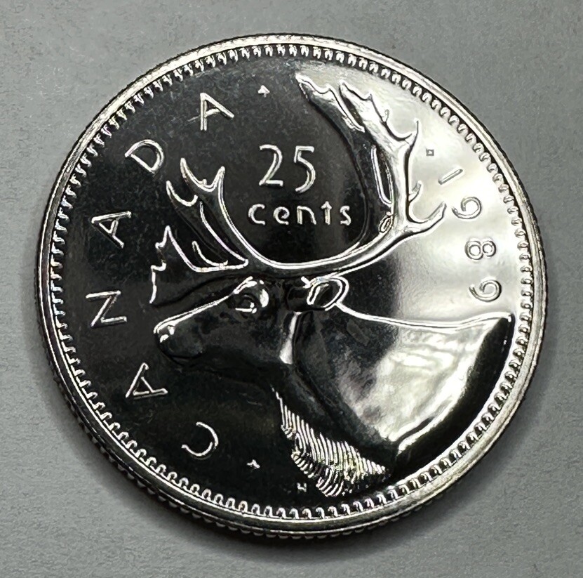 25thシークレット 1989 Canadian Proof Like Quarter 25cent Coin from RCM Set