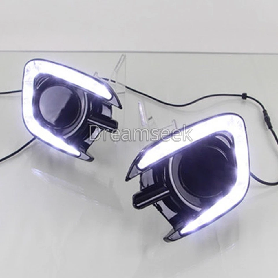 DRL PARA MITSUBISHI MONTERO PAJERO 2013-2015 LÁMPARA LED LUZ DE CIRCULACIÓN DIURNA GIRO Foto 4 de 4