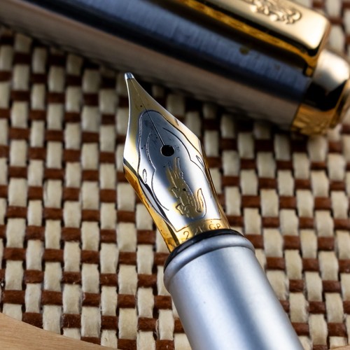 Crocodile Stainless Steel 22K GP Nib Fountain Pen - Imagen 3 de 6