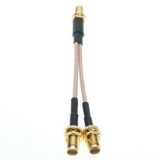 SMA Female to 2X SMA Female RF Combiner cable Y type splitter jumper RG316