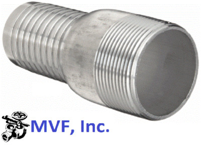 1-1/2'' NPT Aluminum Hose Barb King Combination Nipple for 1-1/2'' ID Hose SF150A