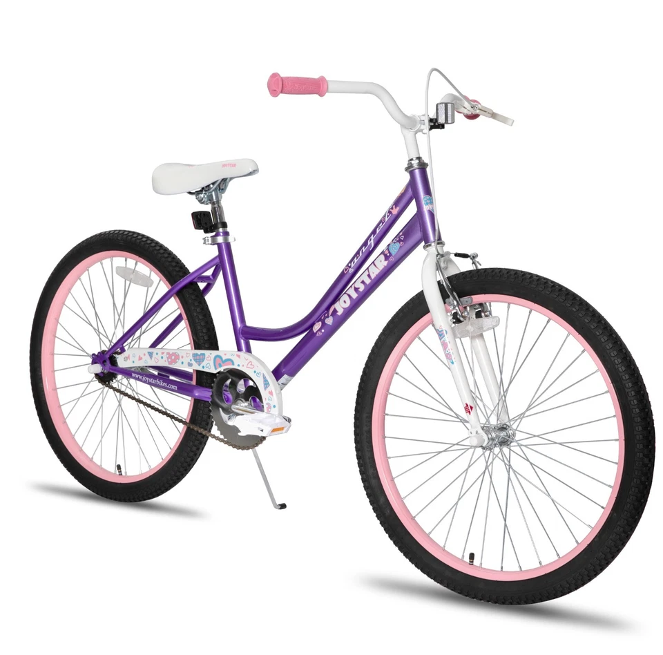JOYSTAR Kids Bike Age 8-12 Years Old 24 Inch Training Wheels basket girls gift - Image 4 of 4