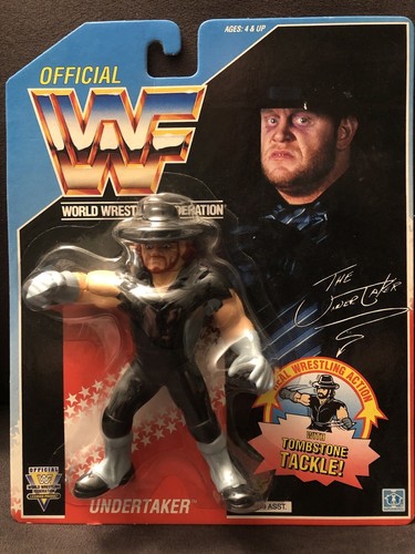 WWF Hasbro Undertaker Series 4 Blue Card with prot...