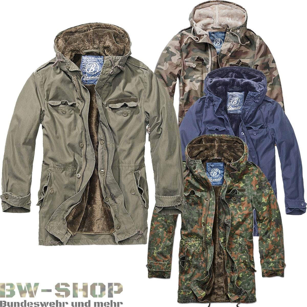 Parka Militaire Brandit BW Pour Bundeswehr - Veste D'hiver Forest Avec Doublure, Neuve Avec étiquettes