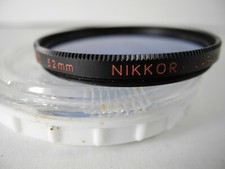 NIKON 52mm B12 BLUE FILTER MINT WITH CASE PERFECT LOOKS UNUSED HEAVY BRASS RED