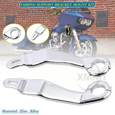 Chrome Fairing Support Bracket Mount Kit For Harley Road Glide FLTRX 15-later