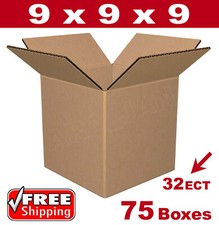 75 - 9x9x9 Cardboard Boxes Mailing Packing Shipping Box Corrugated Carton