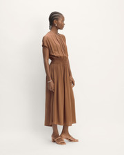Everlane The Gathered Midi Dress Size M
