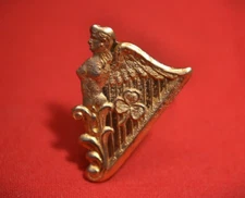 HARD TO FIND!  CIVIL WAR IRISH BRIGADE BRASS GODDESS EIRE HARP INSIGNIA US & CS