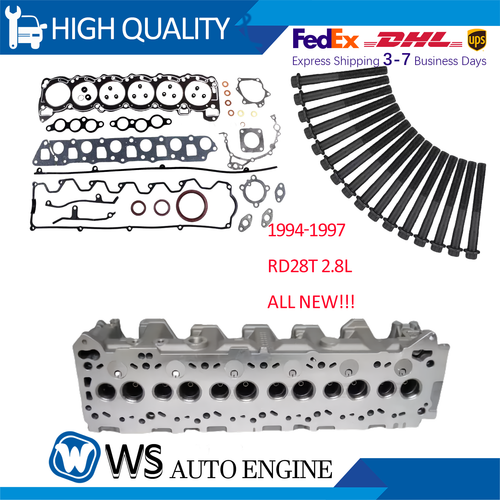 Cylinder Head Bolts Gasket Kit For 1994-1997 Nissan Patrol 2.8L RD28T DOHC 12v - 第 1/5 張圖片