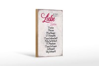 Holzschild Spruch 12X18 Cm Rezept Liebe Zutaten Geschenk Deko Schild