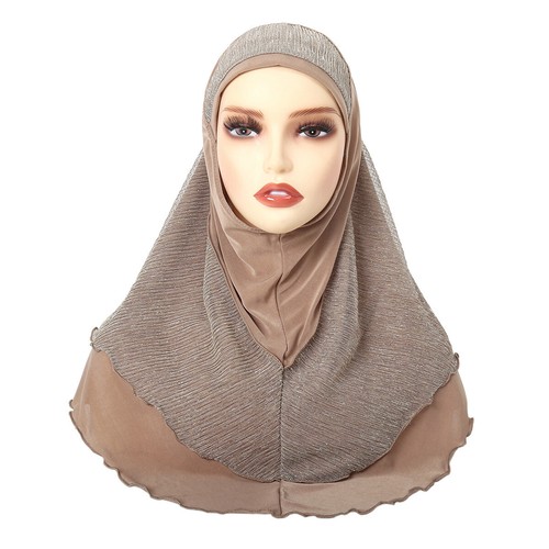 Pull On Wear Instant Women Muslim Hijab Turban Prayer Shawl Burqa Arab Headscarf - Picture 59 of 83