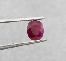 Natural 0.76ct Oval Cut Loose Burma Ruby