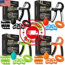5 PCS Grip Strength Trainer Kit, Hand Gripper Strengthener, Forearm Strengthener