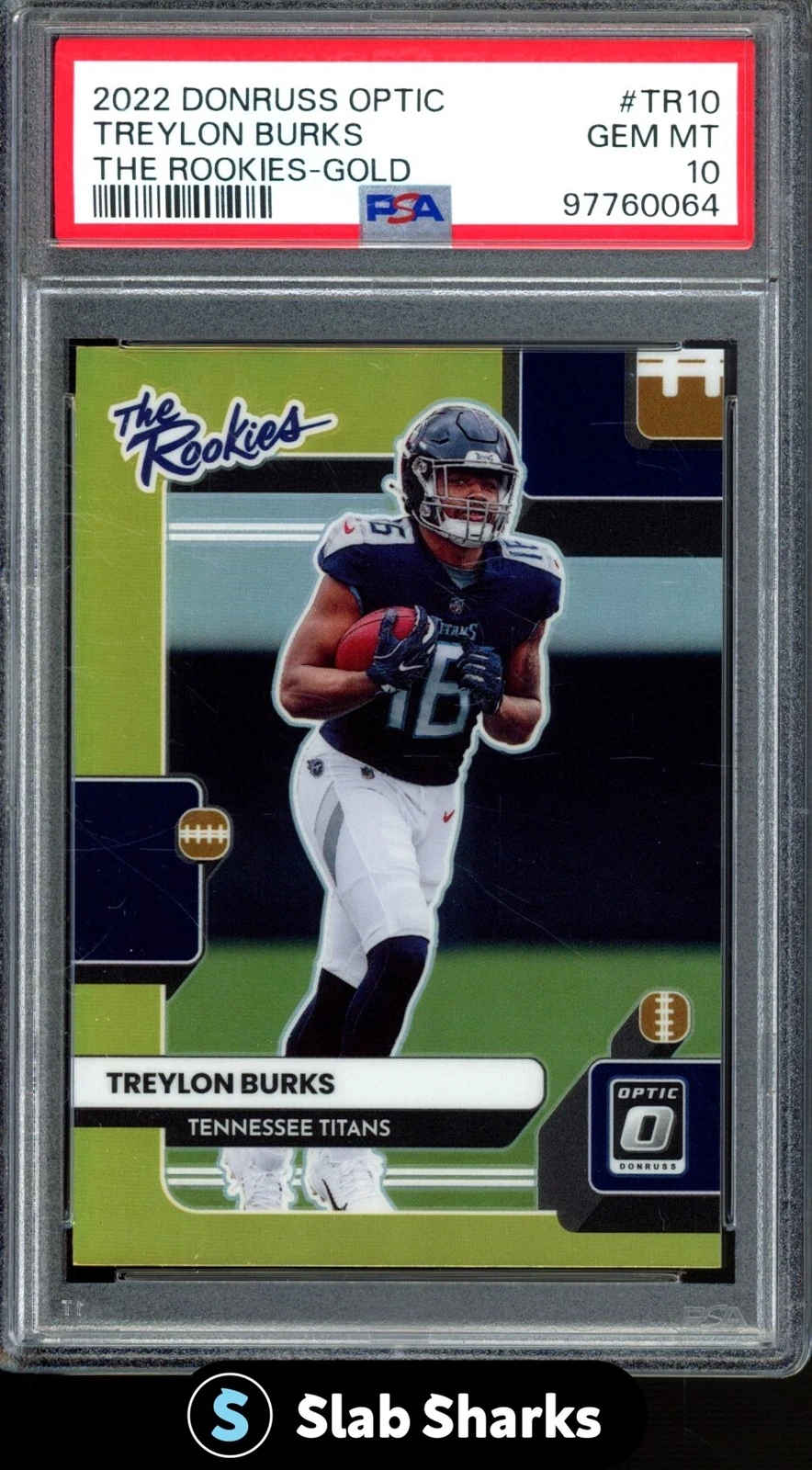 Treylon Burks Panini Donruss Optic the Rookies #TR10 Gold