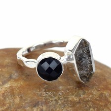 925 Sterling Silver Multi Stone Ring, Natural Multi Stone Handmade Ring-RR078