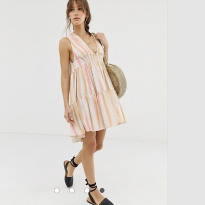 free people do it again mini dress Free People Do It Again Mini Dress in Orange Combo