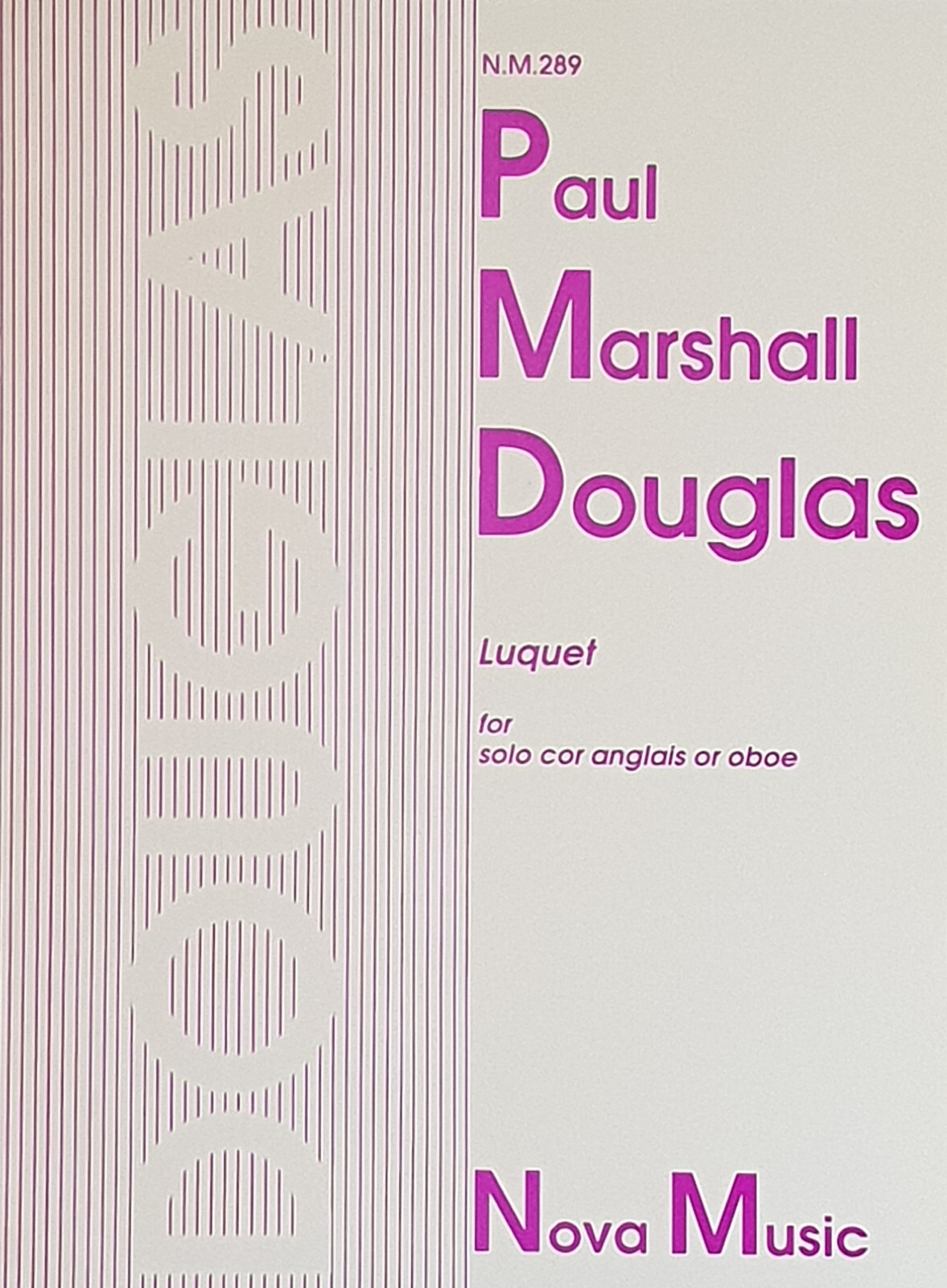 Luquet for Solo Cor Anglais / Oboe Sheet Music Book - Paul Marshall Douglas ---