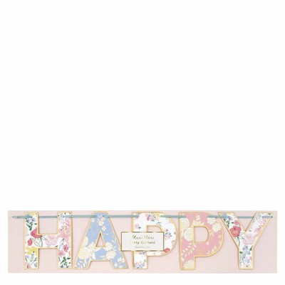 Meri Meri English Garden Happy Birthday Floral Garland 4ft Ebay