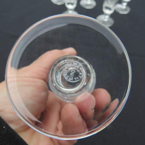 6 flûtes à champagne en cristal de saint louis jersey pour le paquebot France - Picture 10 of 12