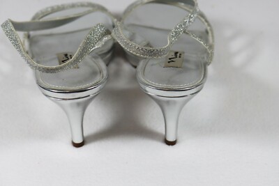 Short silver heels for wedding hot sale