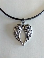 Angel Wings Pendant Necklace with 17" Cord Chain