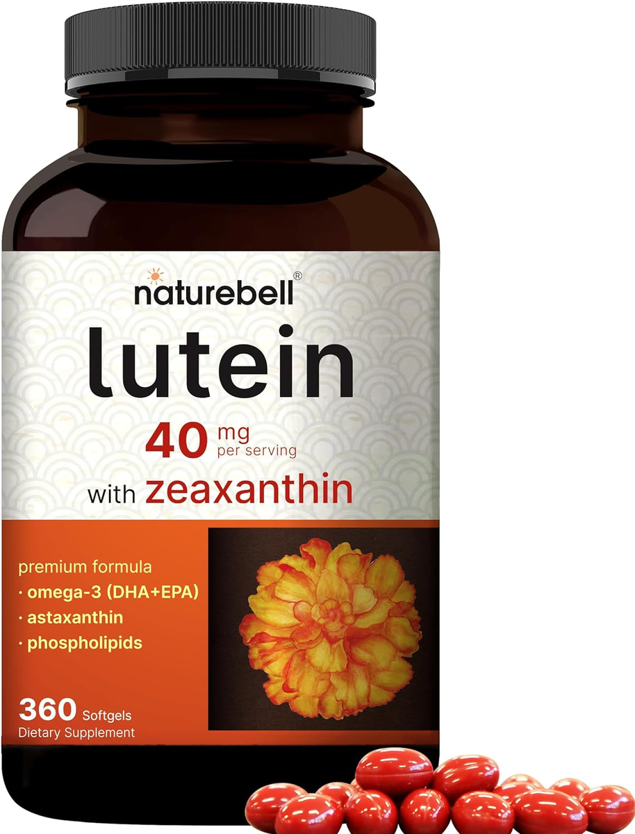 lutein astaxanthin and l-glutathione tablets NatureBell Lutein 40Mg w/ Zeaxanthin 1600Mcg Omega-3 Astaxanthin & Phospholipids