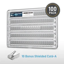 100PCS RJ45 CAT6 Pass Through Modular Plug Network Cable Connector End 8P8C CAT5