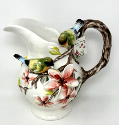 BOTANICAL COLLECTION BY CORNER RUBY STUNNING 3D PITCHER WITH