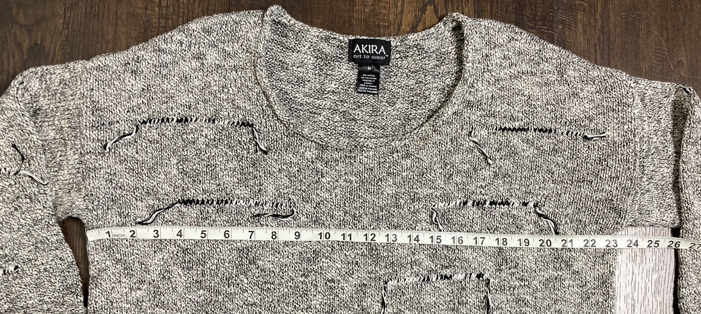 Akira Art To Wear Wearable Art Knit Sweater Size Medi… Gem